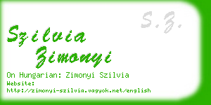 szilvia zimonyi business card